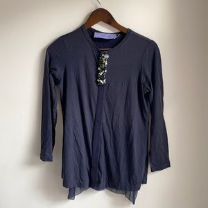 Vera Wang Dark Blue Sweater Size S